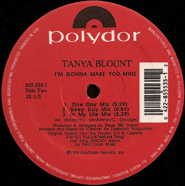 Tanya Blount : I'm Gonna Make You Mine (12")