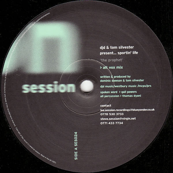 DJD & Tom Silvester Present Sportin' Life* : The Prophet (12")
