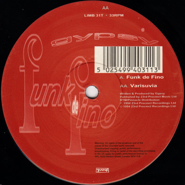 Gypsy (4) : Funk De Fino (12")