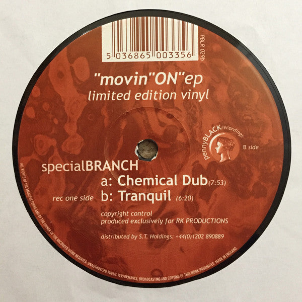 Special Branch : Movin On E.P. (2x12", EP, Ltd)