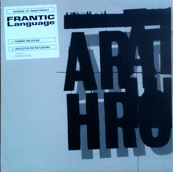Frantic Language : Does It Matter? (12", S/Sided, Promo)