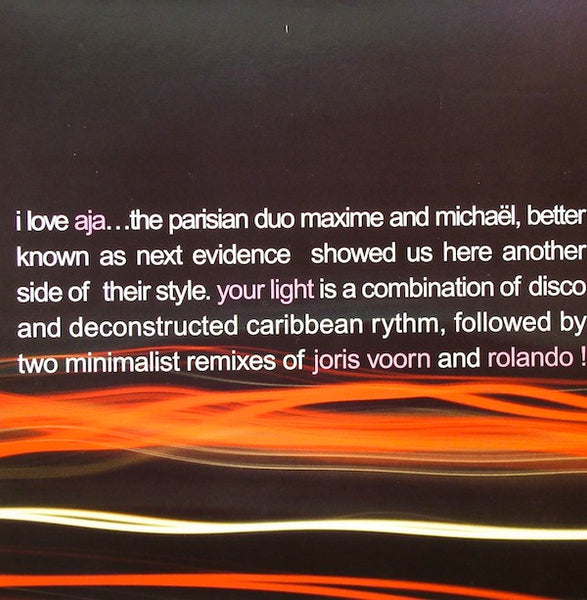 I Love Aja ! : Your Light (12")