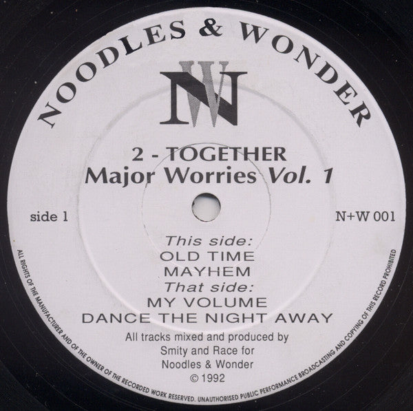 2 - Together* : Major Worries Vol. 1 (12")