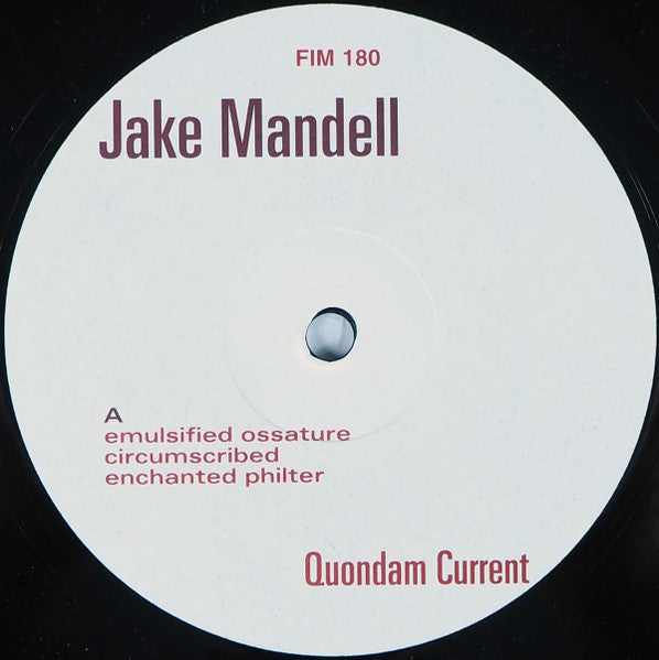 Jake Mandell : Quondam Current (2x12", Album)