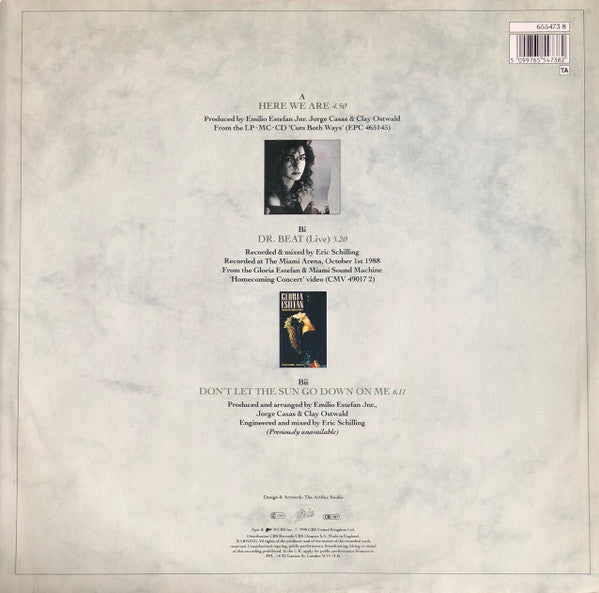 Gloria Estefan : Here We Are / Don't Let The Sun Go Down On Me (12", Single)