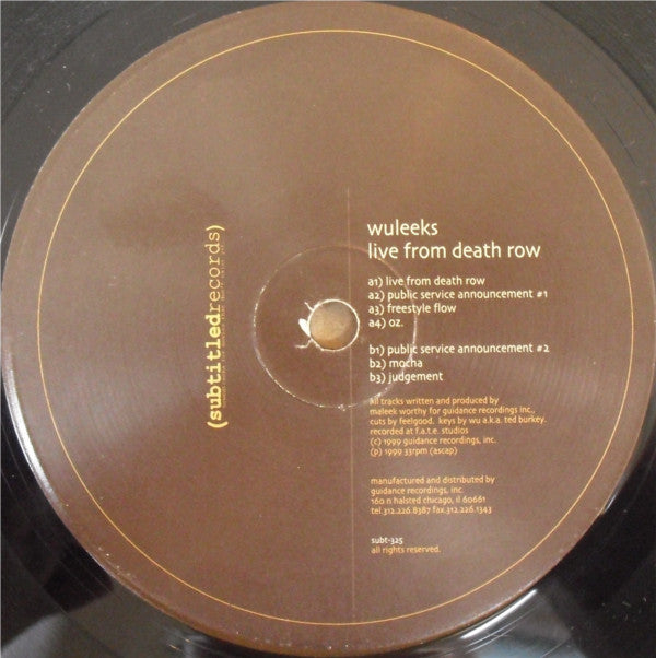 Wuleeks : Live From Death Row EP (12")