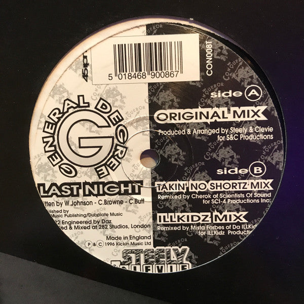 General Degree : Last Night (12")