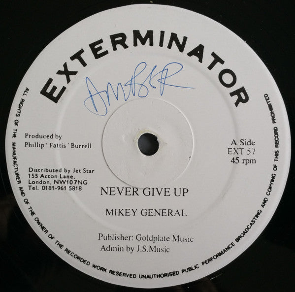Mikey General : Never Give Up (12")