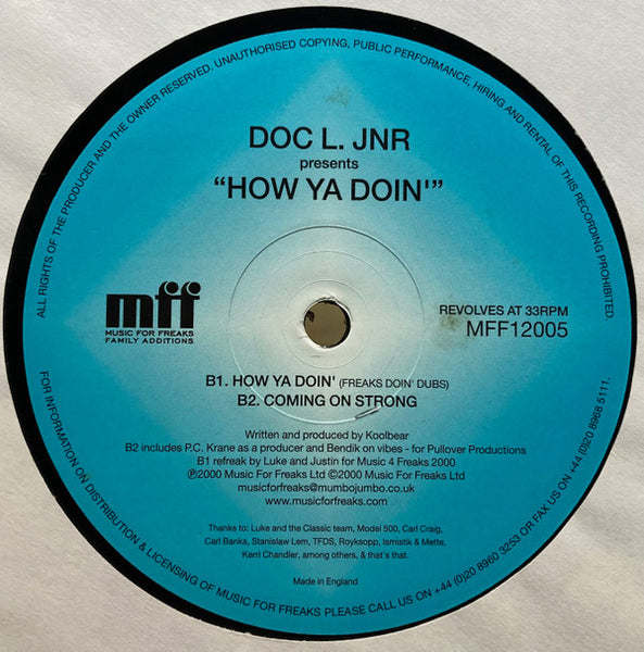 Doc L. Jnr* : How Ya Doin' (12")