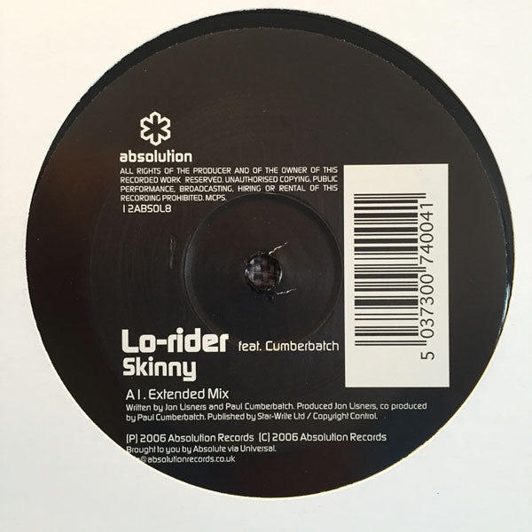 Lo-rider Feat. Cumberbatch* : Skinny (12", Single)