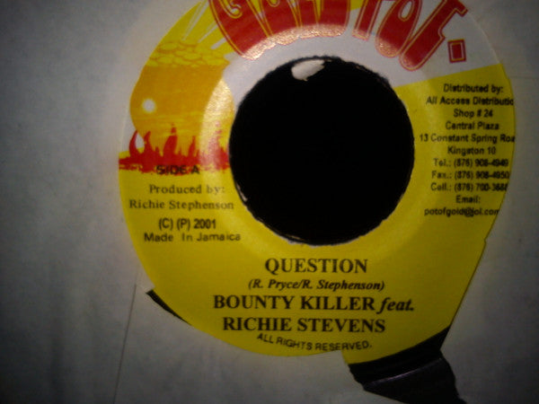 Bounty Killer Feat. Richie Stephens : Question (7")