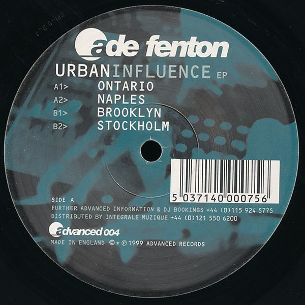 Ade Fenton : Urban Influence EP (12", EP)