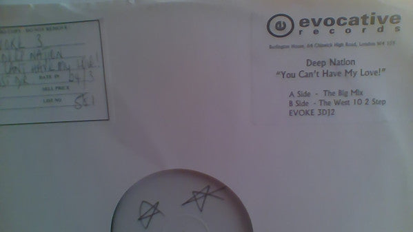 Deep Nation : You Can't Have My Love! (12", W/Lbl)