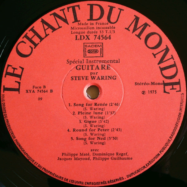 Steve Waring : Spécial Guitare (LP, Album)