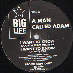 A Man Called Adam : I Want To Know (12", Advance, Promo)