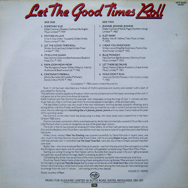 Various : Let The Good Times Roll (LP, Album, Comp, Mono)