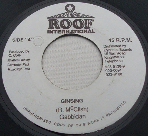 Gabbidan : Ginsing (7")