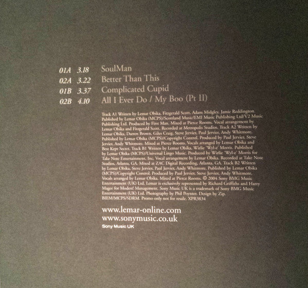 Lemar : Time To Grow (12", Smplr)