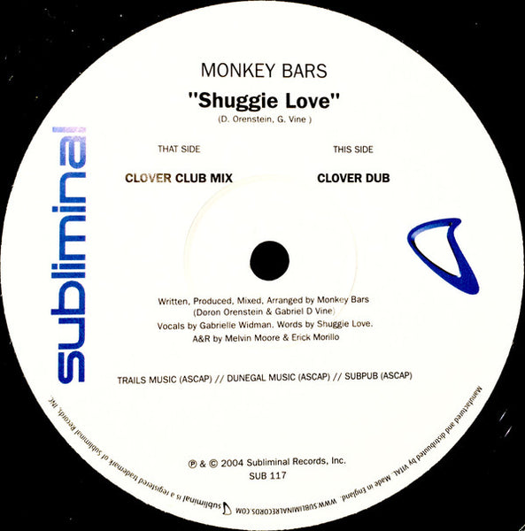 Monkey Bars Feat. Gabrielle Widman : Shuggie Love (12")