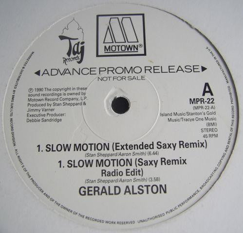 Gerald Alston : Slow Motion (12", Promo)