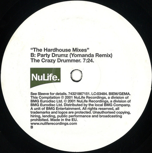Various : The Hardhouse Mixes (2x12", Comp)