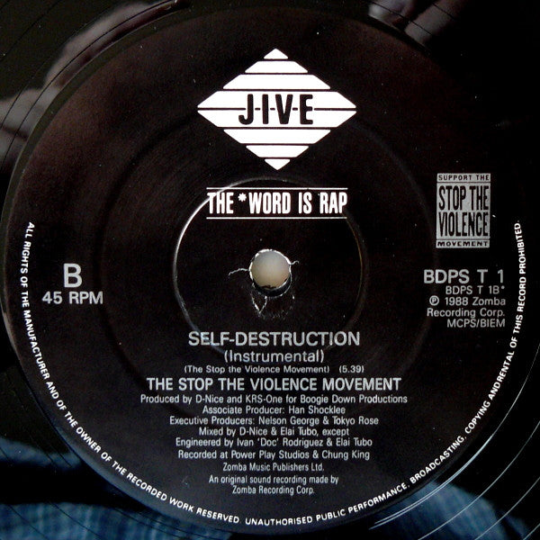 The Stop The Violence Movement : Self Destruction (12")