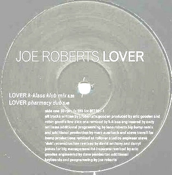 Joe Roberts : Lover (12")