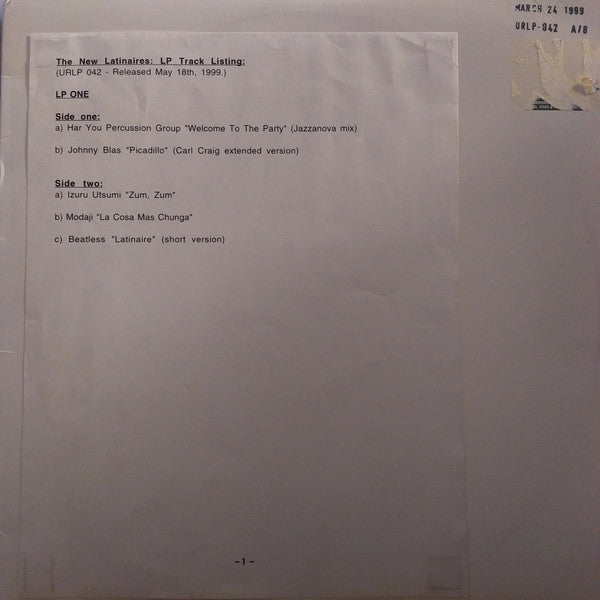 Various : The New Latinaires (2xLP, Comp, TP, W/Lbl)