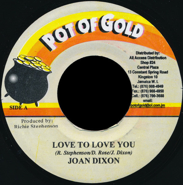 Joan Dixon : Love To Love You (7")