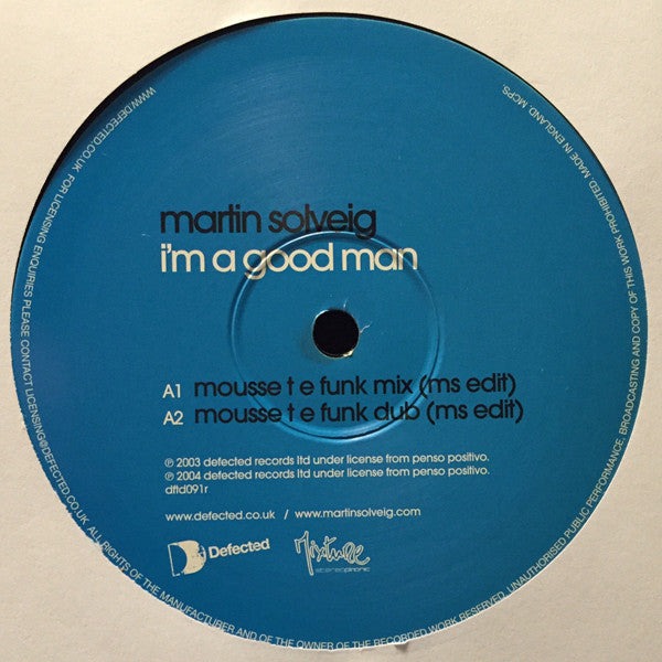 Martin Solveig : I'm A Good Man (12")