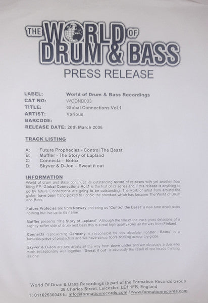 Various : Global Connections Vol 1 (2x12", Promo, W/Lbl)