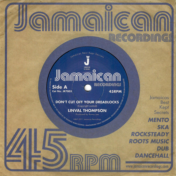 Linval Thompson : Don't Cut Off Your Dreadlocks (7", RE)