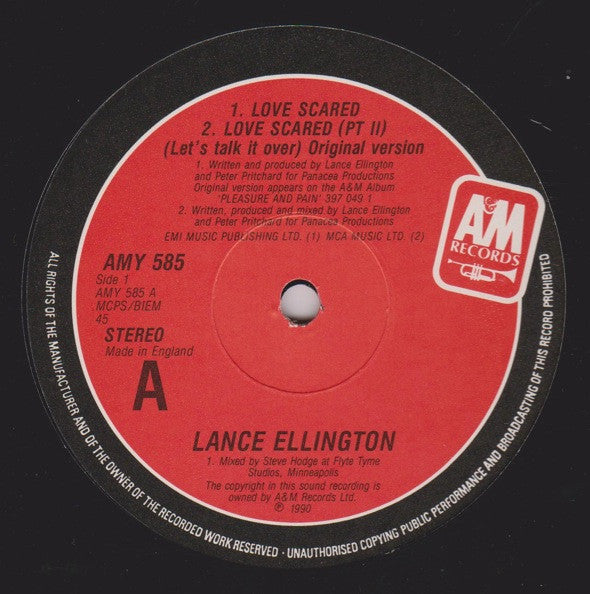 Lance Ellington : Love Scared (12")