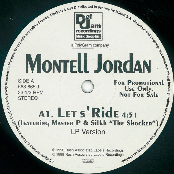 Montell Jordan : Let's Ride (12", Promo)