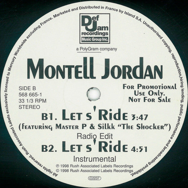 Montell Jordan : Let's Ride (12", Promo)