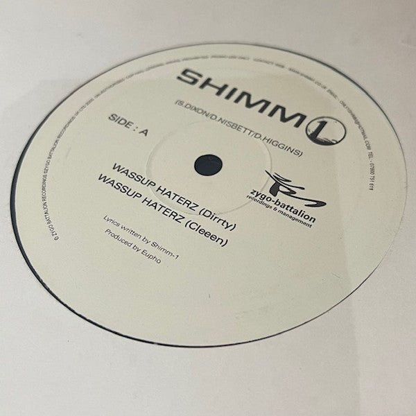 Shimm 1 : Wassup Haterz (12", Promo)