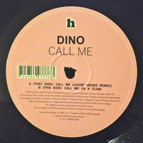 Dino* : Call Me (12")