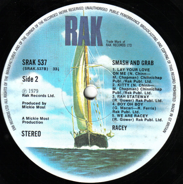 Racey : Smash And Grab (LP, Album)