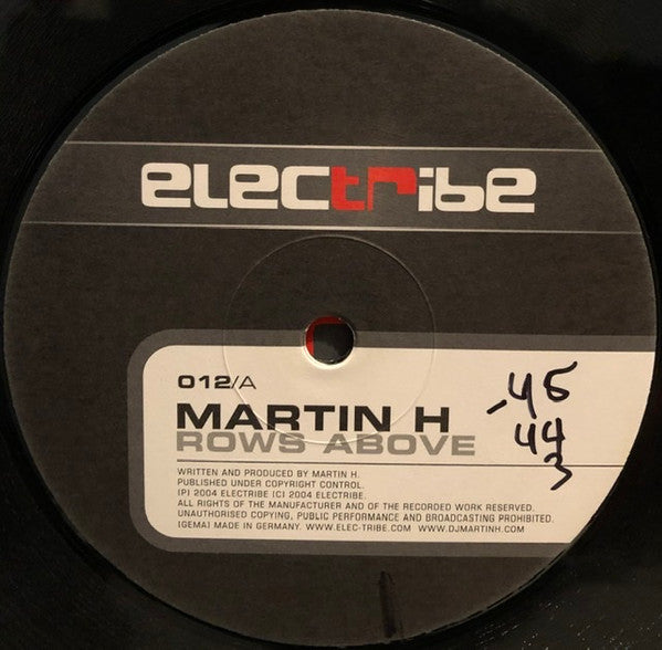 Martin H : Rows Above (12")