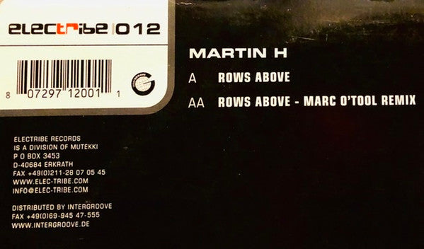 Martin H : Rows Above (12")