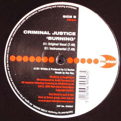 Criminal Justice : Burning (12")