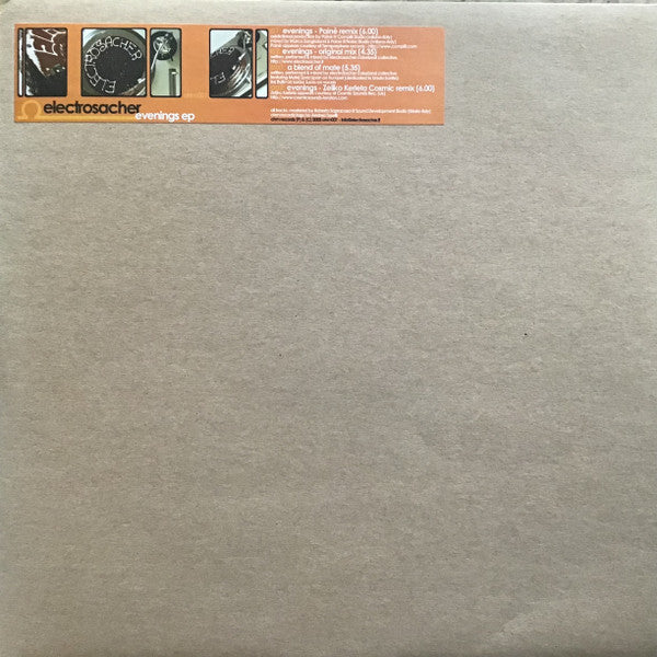 Electrosacher : Evenings EP (12", EP)