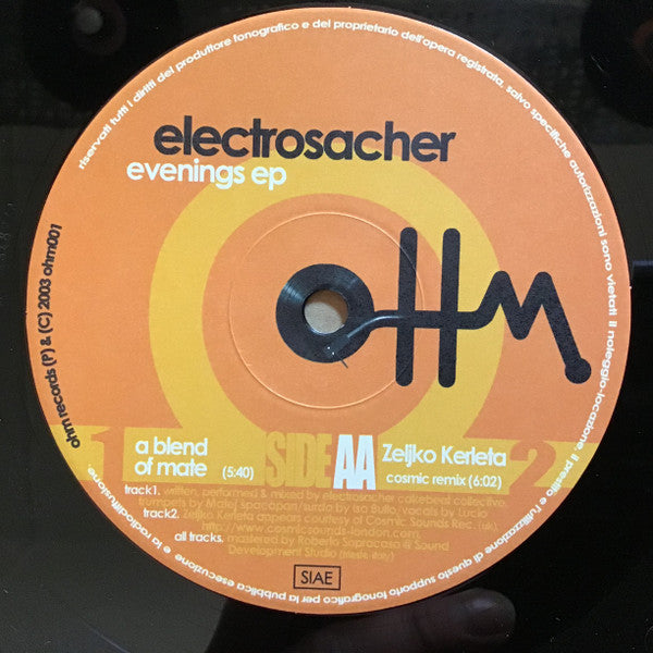 Electrosacher : Evenings EP (12", EP)