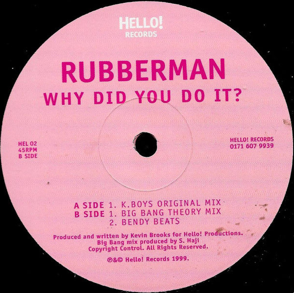 Rubberman (3) : Why Did You Do It? (12")