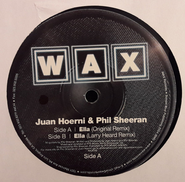 Juan Hoerni & Phil Sheeran : Ella (12")