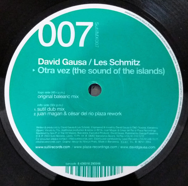 David Gausa / Les Schmitz : Otra Vez (The Sound Of The Islands) (12")