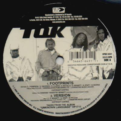 T.O.K. : Footprints / Hey Ladies (12", 33 )