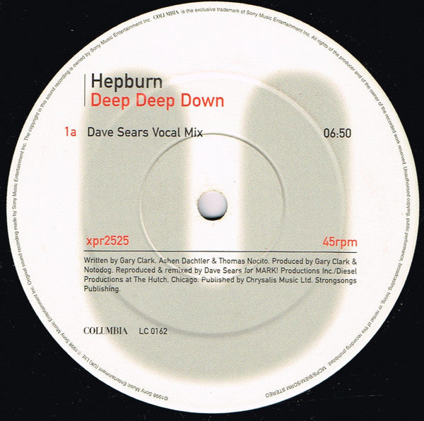 Hepburn : Deep Deep Down (12", Promo)