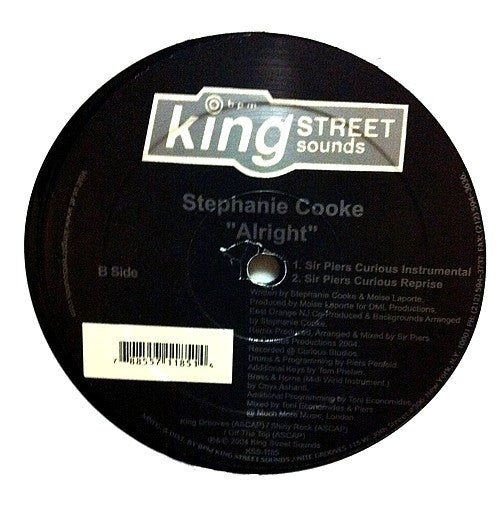 Stephanie Cooke : Alright (Sir Piers Remixes) (12")
