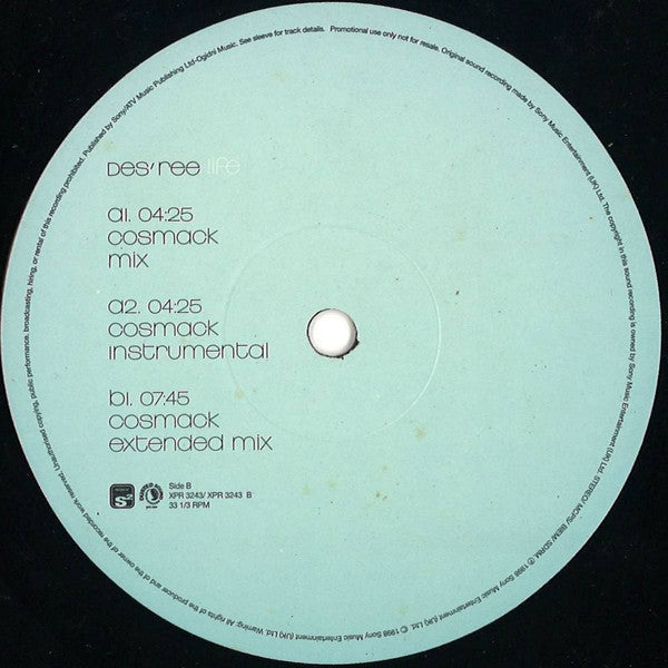 Des'ree : Life - The CJ Mackintosh Mixes (12", Promo)